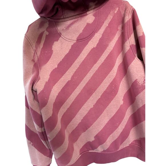 Carhartt Hoodie One of a Kind Bleach Striped Custom Woodrose Women's 8-10 Medium - Picture 12 of 16